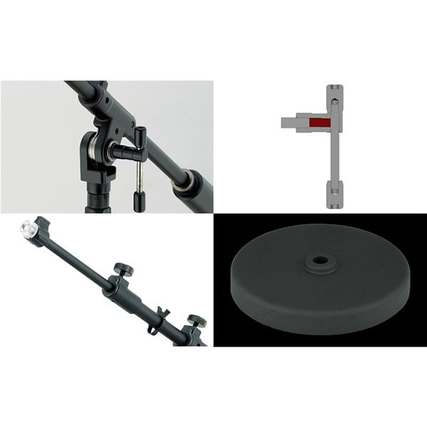 Tama_MS736RBK_(Iron_Works_Studio_Series)_Microphone_Stand_with_Long_Boom_and_Round_Base_04