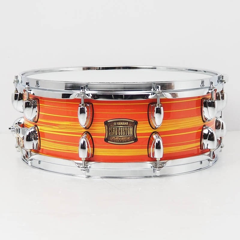 USED_CCS1455__Swirl_Orange_[CLUB_CUSTOM_SNARE_DRUM_14×5_5_Made_In_Japan]_01