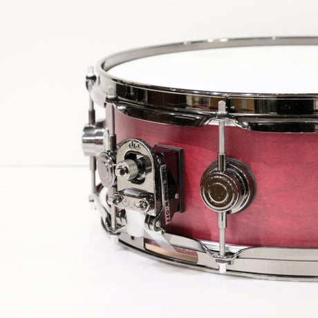 USED_Collector's_Pure_Maple_Snare_Drum_14''×5''_-_Cherry_Satin_Oil___Black_NICkel_Hardware_03