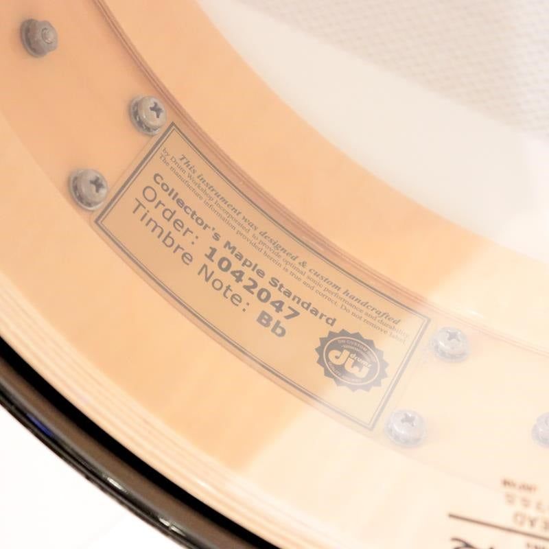 USED_Collector's_Pure_Maple_Snare_Drum_14''×5''_-_Cherry_Satin_Oil___Black_NICkel_Hardware_09