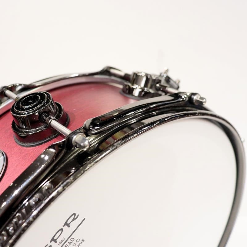 USED_Collector's_Pure_Maple_Snare_Drum_14''×5''_-_Cherry_Satin_Oil___Black_NICkel_Hardware_10