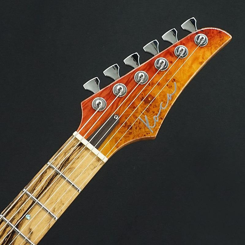 USED_Koca_Guitars_Light，_6_String_(Burl_Maple_Top___Pale_Moon_Ebony___Birds_Eye_Maple_Neck)_07