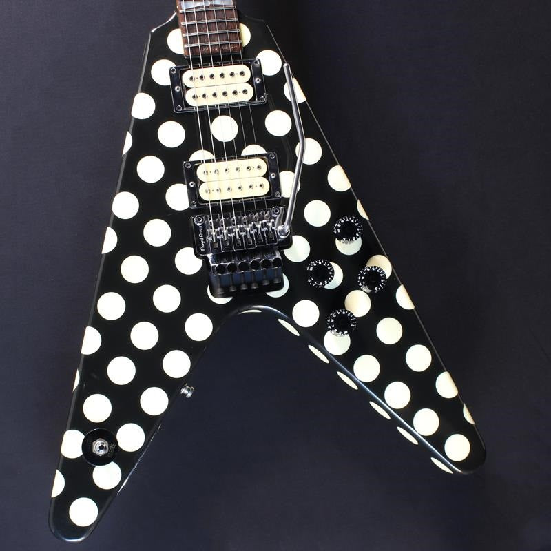 USED Limited Edition Randy Rhoads Tribute Flying V (Polka Dots) by