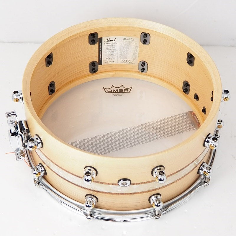 USED_MCCM1465S_C_#1001_[Music_City_Custom_USA_Solid_Shell_Snare_Drums，_Maple_14×6_5]_09