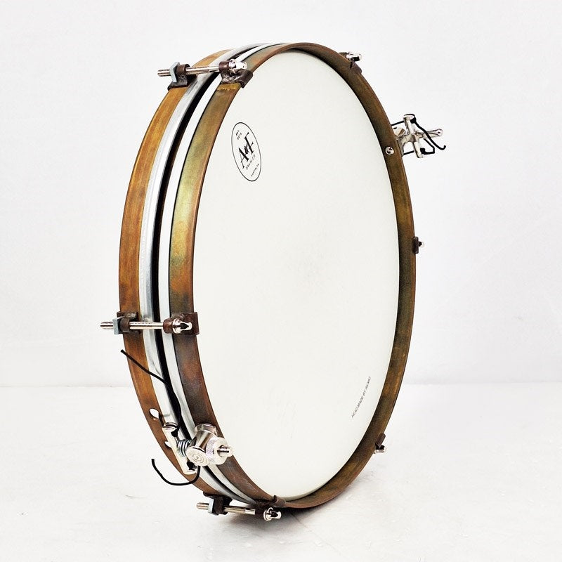 USED_Pancake_14_x_1_5_Raw_Brass_Snare_Drum_[Single_Tension，_No_Lugs，_with_Brass_Single_Hoops]_01