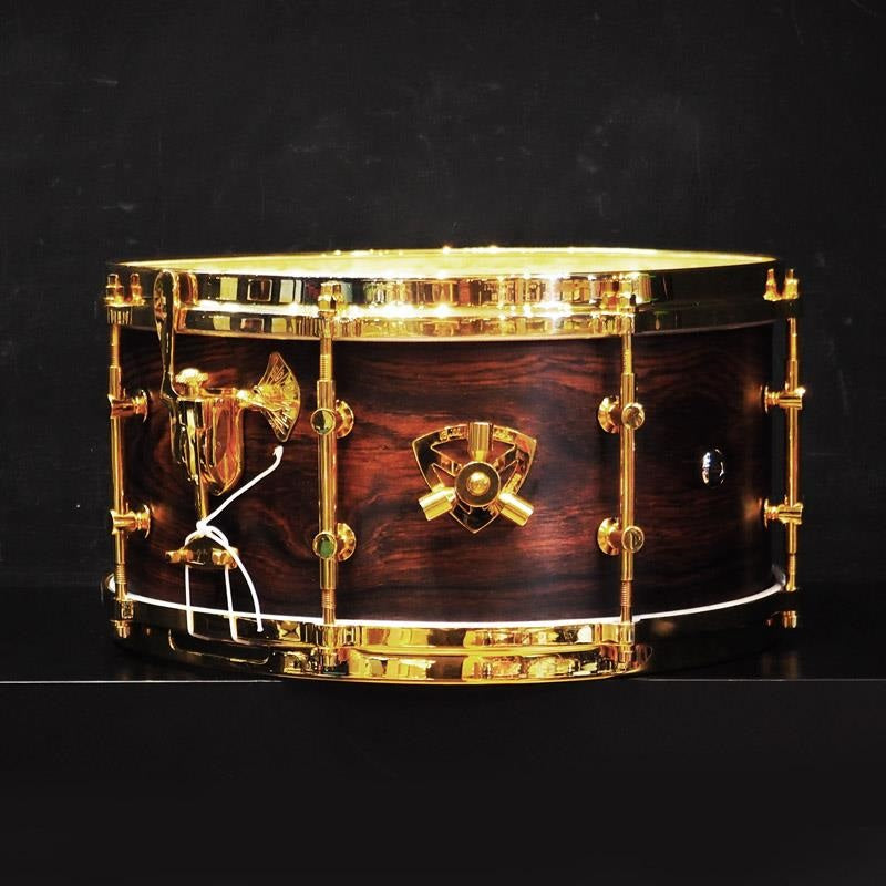 USED_Used_Lang_Percussion_Billy_Gladstone_Cocobolo_Solid_Shell_Snare_Drum_14x7__Gold_Hardware_3-Way_Tuning_01