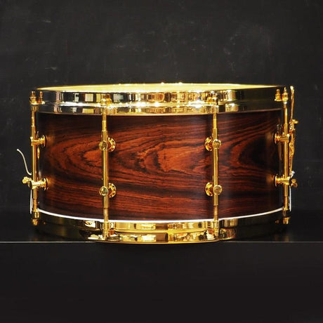 USED_Used_Lang_Percussion_Billy_Gladstone_Cocobolo_Solid_Shell_Snare_Drum_14x7__Gold_Hardware_3-Way_Tuning_02