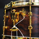 USED_Used_Lang_Percussion_Billy_Gladstone_Cocobolo_Solid_Shell_Snare_Drum_14x7__Gold_Hardware_3-Way_Tuning_08