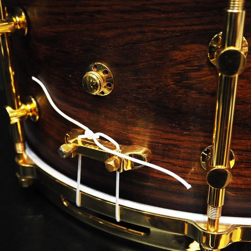 USED_Used_Lang_Percussion_Billy_Gladstone_Cocobolo_Solid_Shell_Snare_Drum_14x7__Gold_Hardware_3-Way_Tuning_09