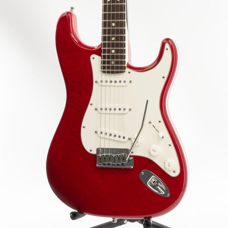 USED_​​2012_Custom_Deluxe_Stratocaster_AAA_Quilted_Maple_Veneer_Top_Abby's_Handwound_PU_(Candy_Red_R)[SN__7916]_01