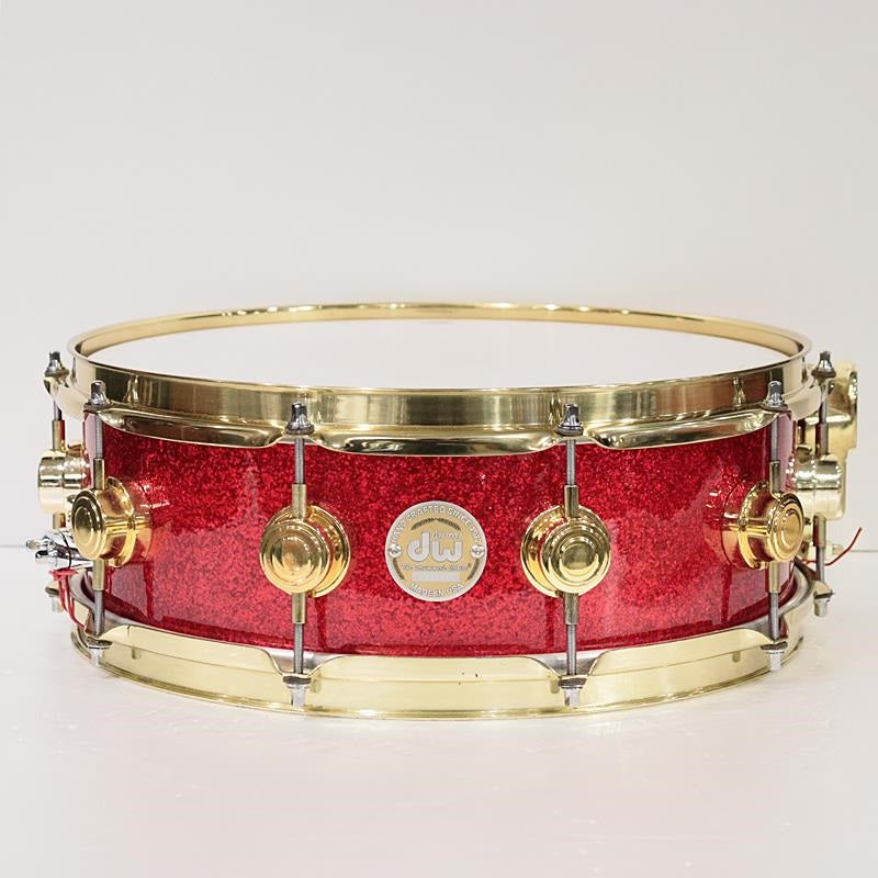 USED_​​Collector's_Maple_14''×5''_Snare_Drum_-_Red_Sparkle_[Consignment_Item]_01