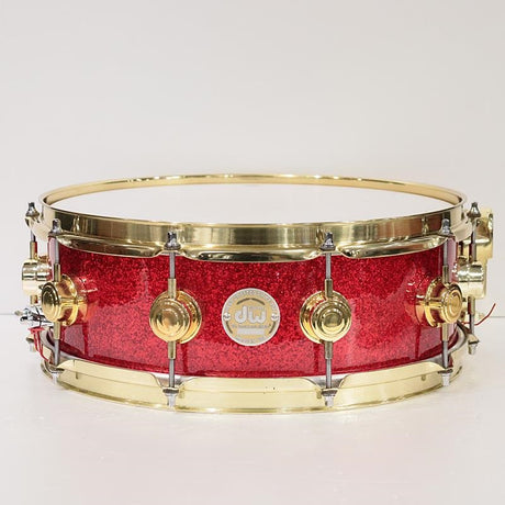 USED_​​Collector's_Maple_14''×5''_Snare_Drum_-_Red_Sparkle_[Consignment_Item]_01