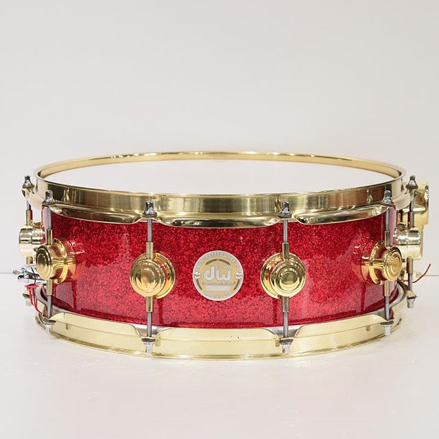 USED_​​Collector's_Maple_14''×5''_Snare_Drum_-_Red_Sparkle_[Consignment_Item]_01