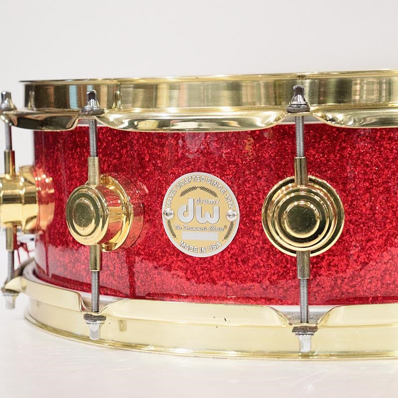 USED_​​Collector's_Maple_14''×5''_Snare_Drum_-_Red_Sparkle_[Consignment_Item]_02