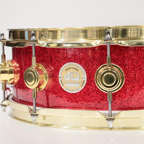 USED_​​Collector's_Maple_14''×5''_Snare_Drum_-_Red_Sparkle_[Consignment_Item]_02