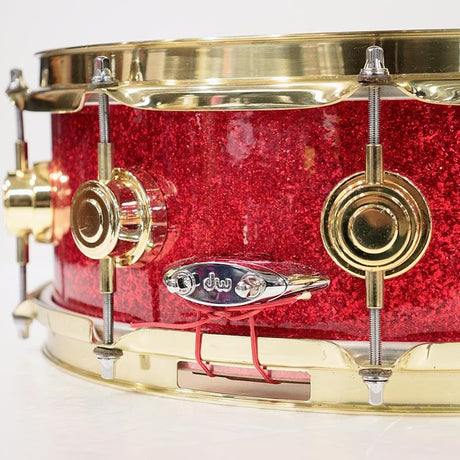 USED_​​Collector's_Maple_14''×5''_Snare_Drum_-_Red_Sparkle_[Consignment_Item]_04