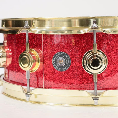 USED_​​Collector's_Maple_14''×5''_Snare_Drum_-_Red_Sparkle_[Consignment_Item]_05