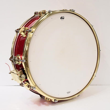 USED_​​Collector's_Maple_14''×5''_Snare_Drum_-_Red_Sparkle_[Consignment_Item]_06