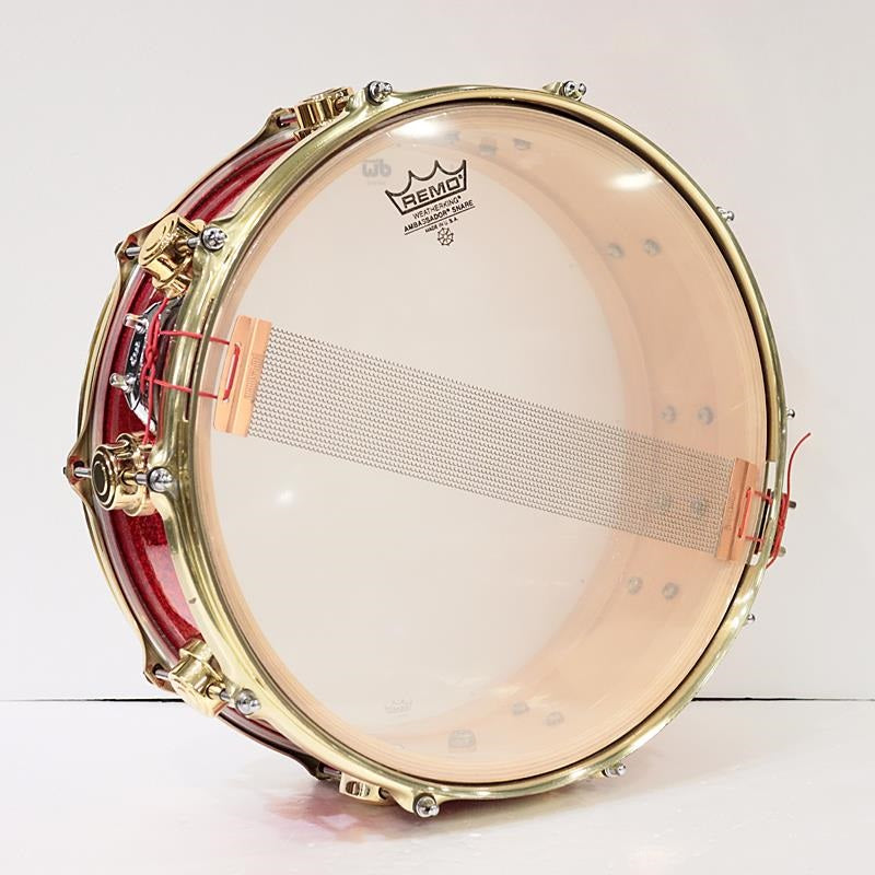 USED_​​Collector's_Maple_14''×5''_Snare_Drum_-_Red_Sparkle_[Consignment_Item]_07