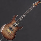 USED_​​FUTURA-S_HH_AAAA_Flame_Maple_Top_(Dark_Brown_Burst)_[SN_25H31]_Black_Smoker_03