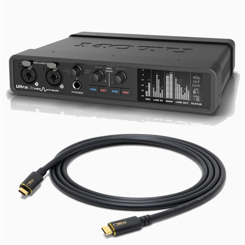 UltraLite_mk5_+_Oyaide_SCI-04_Set_(Motu)_(USB-C_Audio_Interface)_(Oyaide)_(Thunderbolt_3_Compatible_USB4_Type-C_to_Type-C_1_2m)_01