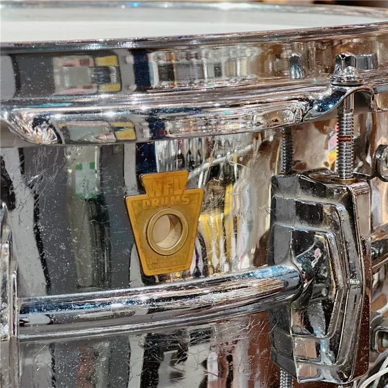 Used_1958-59_Super_Ludwig_Chrome_Over_Brass_Snare_Drum_[14x5___WFL_Badge___Brass_Hoops]_02