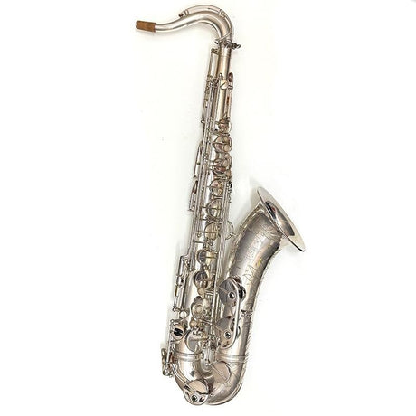 Used_A__Selmer_1951's_Super_Action_(SBA)_Tenor_Saxophone，_Original_Silver_Plated，_#47xx7_[As_Is，_No_Warranty]_01