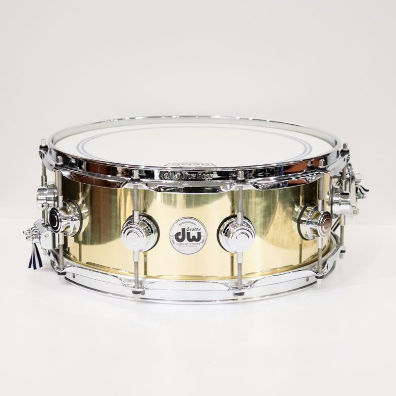 Used_Collector's_Series_Polished_Brass_Snare_Drum，_14__x_5_5_，_DRVN5514SPC_(Includes_Semi-Hard_Case)_01