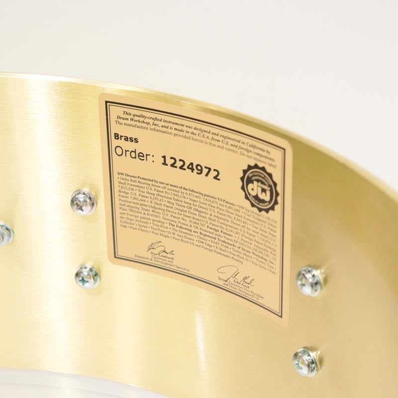 Used_Collector's_Series_Polished_Brass_Snare_Drum，_14__x_5_5_，_DRVN5514SPC_(Includes_Semi-Hard_Case)_09