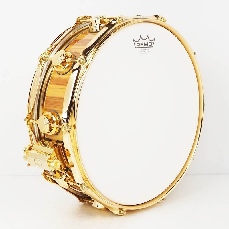 Used_Collectors_Specialty_EDGE_14x5_Snare_[Exotic_African_Chechen，_Gold_Hardware，_SKB_Hard_Case_Included]_04