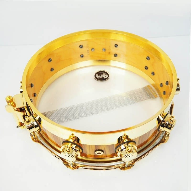 Used_Collectors_Specialty_EDGE_14x5_Snare_[Exotic_African_Chechen，_Gold_Hardware，_SKB_Hard_Case_Included]_10