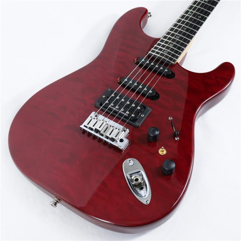 Used_Fender_American_Deluxe_Stratocaster_QMT_HSS_(Bing_Cherry_Transparent)_[SN_DZ5153977]_11