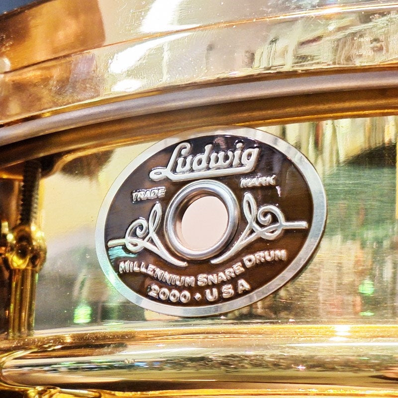 Used_Limited_Edition_Ludwig_Millennium_Brass_Snare_Drum_(14x5，_42_of_100)_[LM2000MB5]_[Includes_dedicated_trunk_case]_04