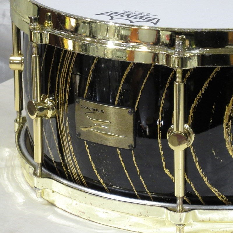 Used_Price_Reduced!_HS-1465-30th_[Zelkova_Snare_Drum_30th_Anniversary_Model_~Kinran~]_[Shell_crack_repair_marks]_02