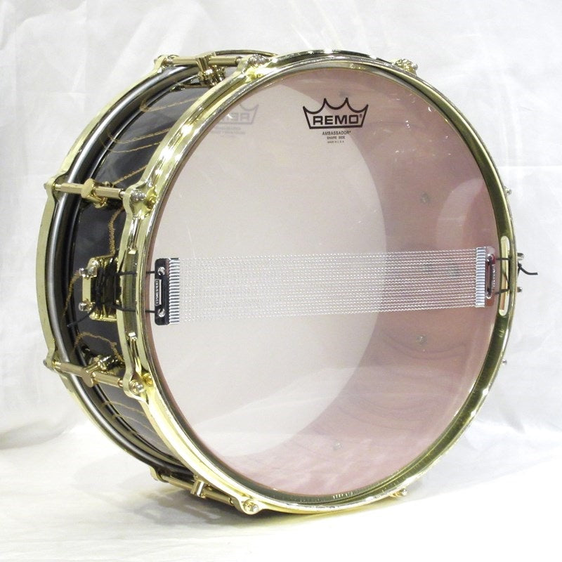 Used_Price_Reduced!_HS-1465-30th_[Zelkova_Snare_Drum_30th_Anniversary_Model_~Kinran~]_[Shell_crack_repair_marks]_07