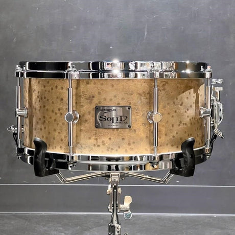 Used_SMB2-1465_[Patina_Solid_Brass_Snare_Drum_14x6_5]_[Chrome_Hardware]_01