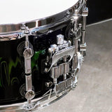 Used_SQ2_System_Snare_Drum_-_Beech_Heavy_14x7_-_Green_Tribal_Stripe_[Custom_Order]_02