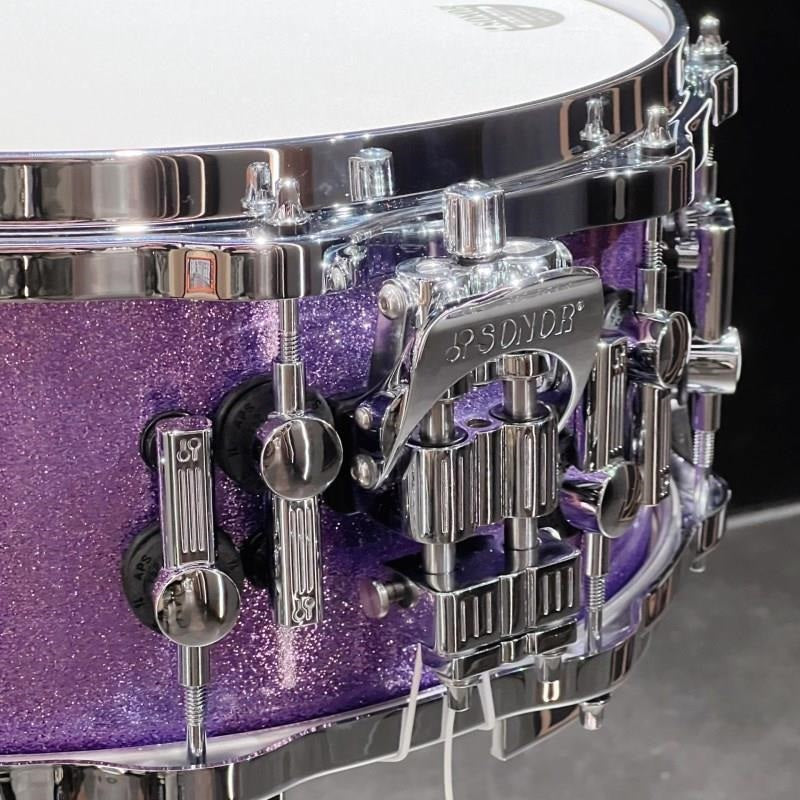Used_SQ2_System_Snare_Drum_-_Maple_Vintage_14x6_-_Amethyst_Sparkle_[Custom_Order]_02