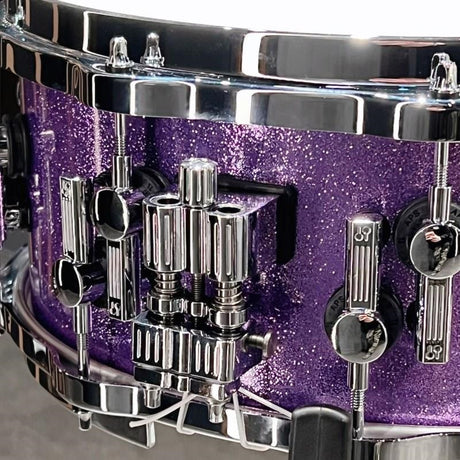 Used_SQ2_System_Snare_Drum_-_Maple_Vintage_14x6_-_Amethyst_Sparkle_[Custom_Order]_03
