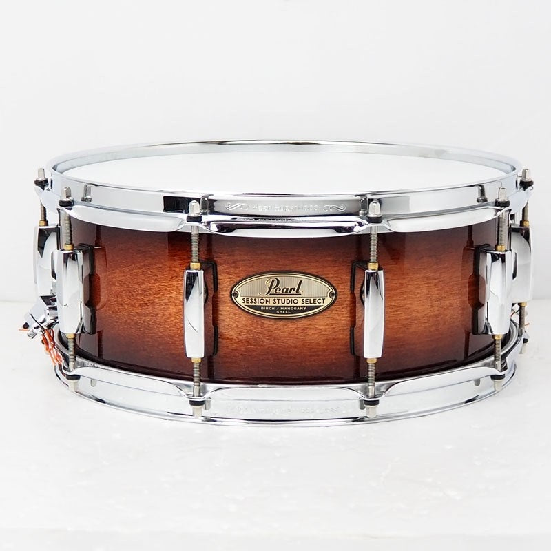 Used_Session_Studio_Select_14x5_5__Snare_Drum，_Model_STS1455S_C，_Gloss_Barnwood_Brown_(#314)_01