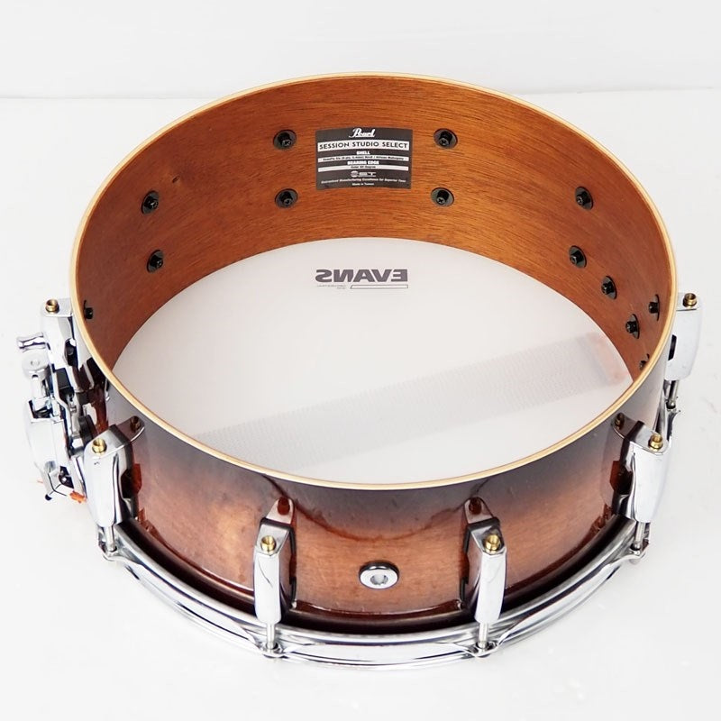 Used_Session_Studio_Select_14x5_5__Snare_Drum，_Model_STS1455S_C，_Gloss_Barnwood_Brown_(#314)_09