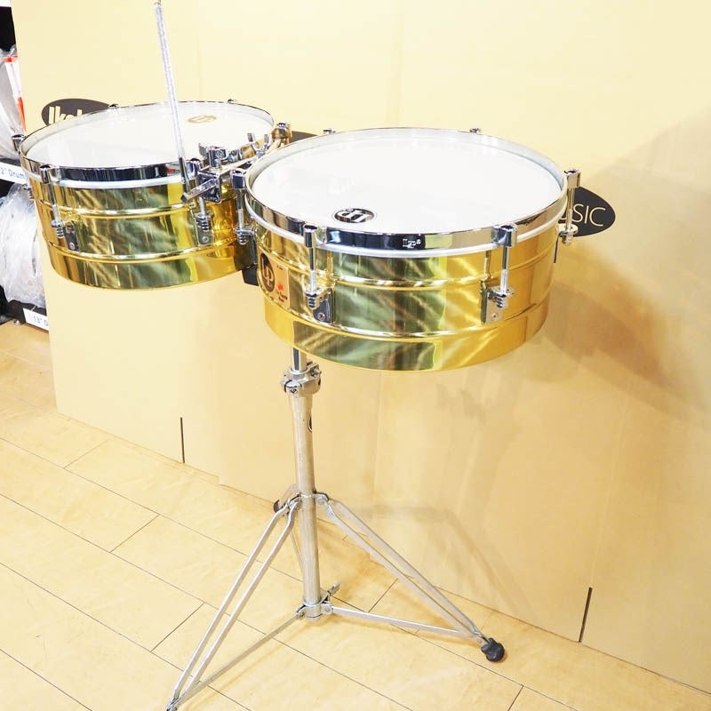 Used_Tito_Puente_Timbales_LP257-B_[14_&_15_Solid_Brass_Shells]_03