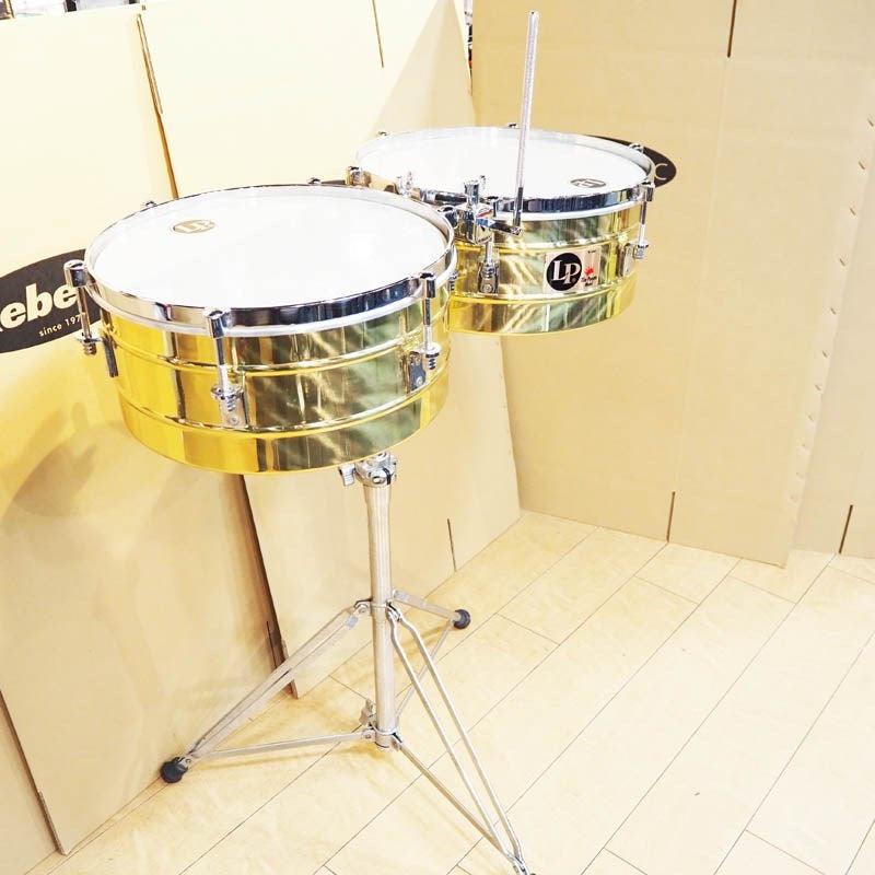 Used_Tito_Puente_Timbales_LP257-B_[14_&_15_Solid_Brass_Shells]_04