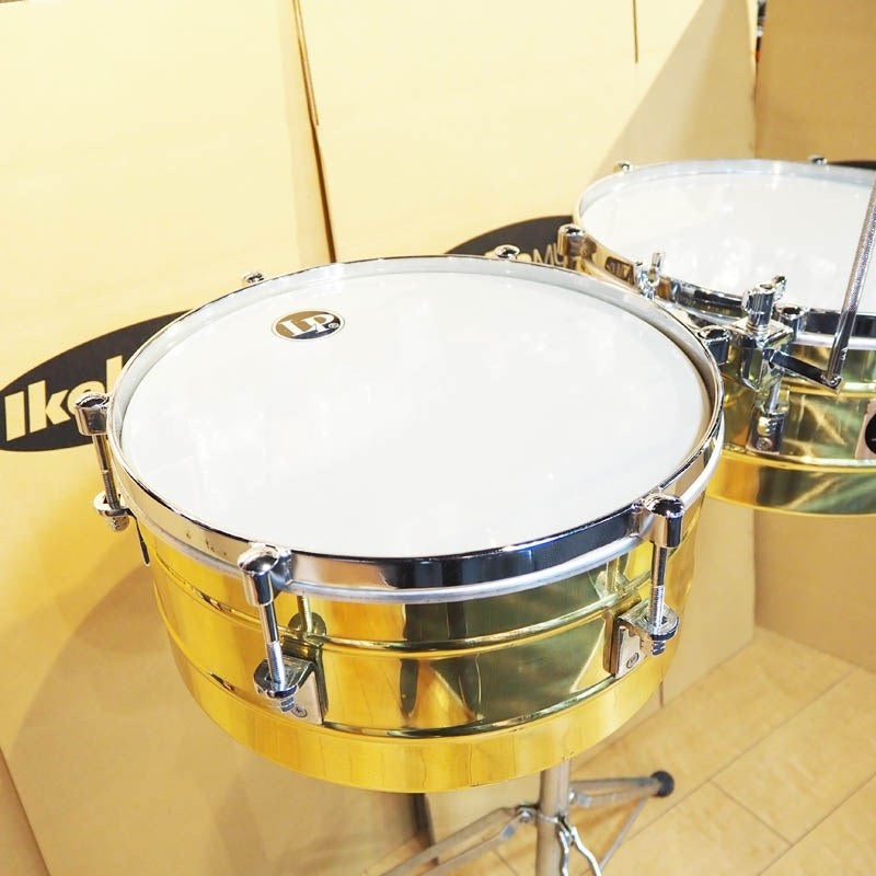 Used_Tito_Puente_Timbales_LP257-B_[14_&_15_Solid_Brass_Shells]_05