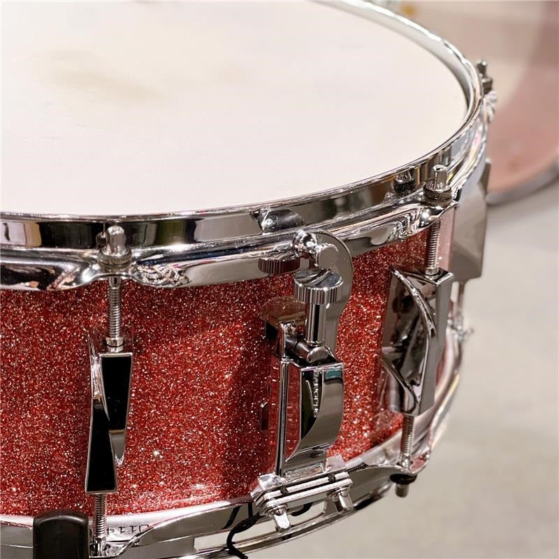 Used_YAIBA_Birch_Snare_Drum，_14__x_5_5_，_JSB-1455_Rose_Sparkle_Lacquer_02