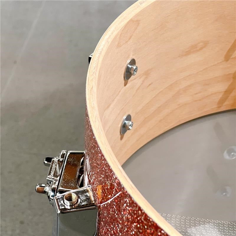 Used_YAIBA_Birch_Snare_Drum，_14__x_5_5_，_JSB-1455_Rose_Sparkle_Lacquer_05