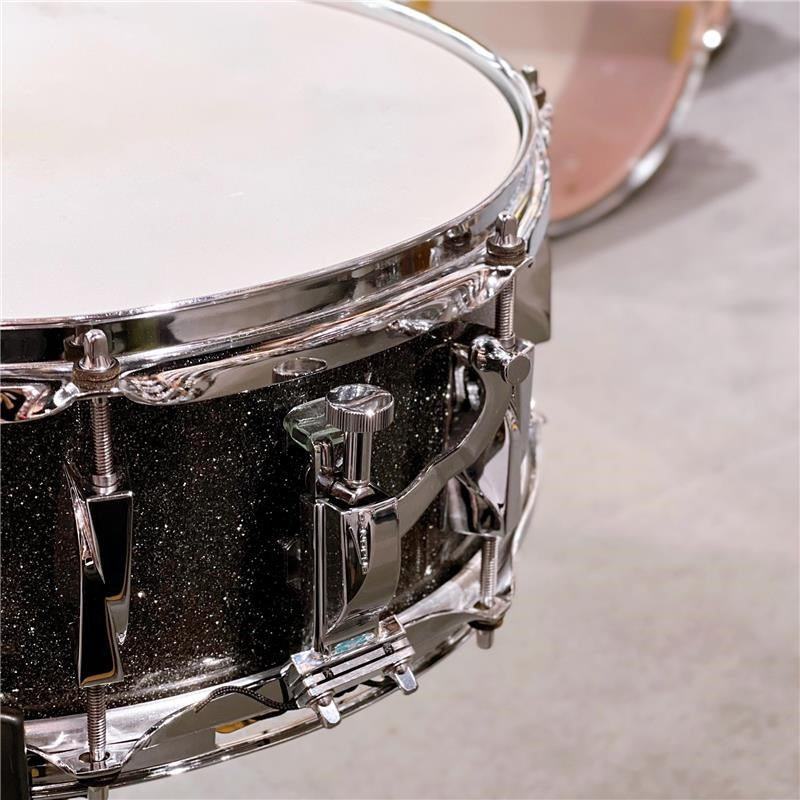 Used_YAIBA_Maple_Snare_Drum，_14x5_5mm，_Gray_Sparkle，_JSM-1455-YGS-LQ_02
