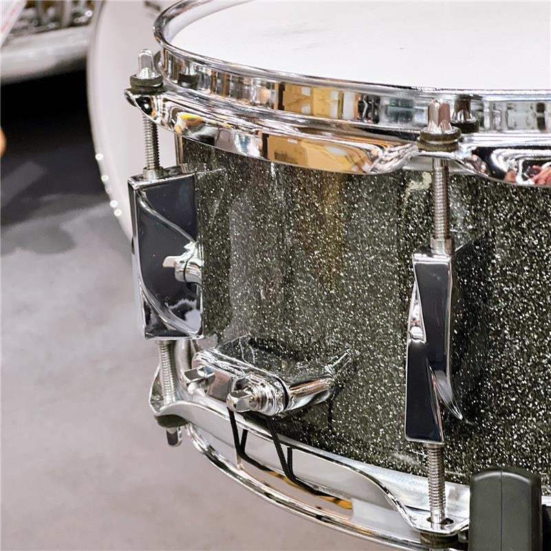 Used_YAIBA_Maple_Snare_Drum，_14x5_5mm，_Gray_Sparkle，_JSM-1455-YGS-LQ_03