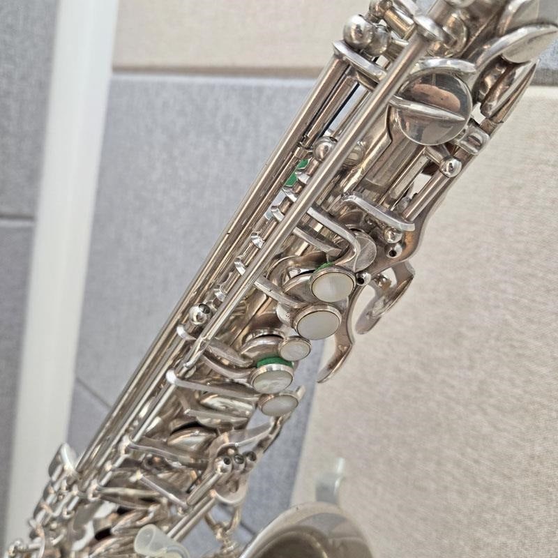 VINTAGE_[As_Is，_No_Warranty]_1942's_H__Selmer_(France)_Alto_Saxophone，_Balanced_Action_SP_(Replated)_#31xx3_[Best_Price_on_Sale]_03