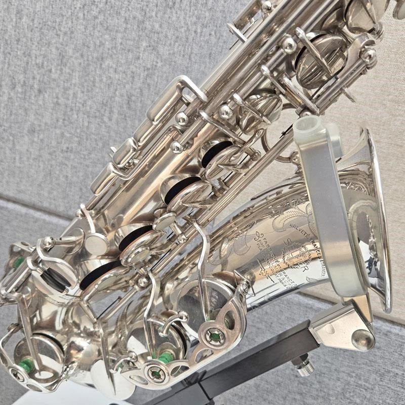 VINTAGE_[As_Is，_No_Warranty]_1942's_H__Selmer_(France)_Alto_Saxophone，_Balanced_Action_SP_(Replated)_#31xx3_[Best_Price_on_Sale]_04